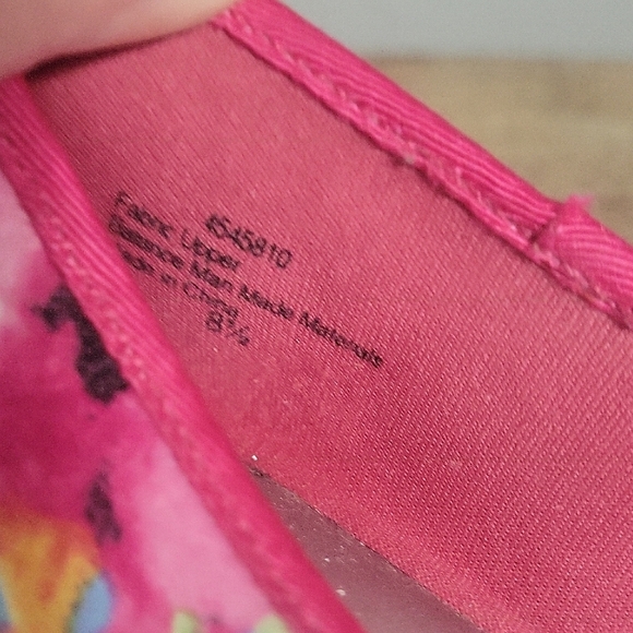 Coach And Four Sz8.5 poppy Colorful Floral Ballet Flats with Pink Trim - Picture 3 of 8